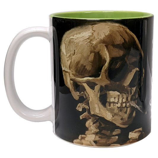Skull of a Skeleton with Burning Cigarette Mug - 11oz