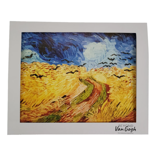 Wheatfield with Crows Matted Print 8x10