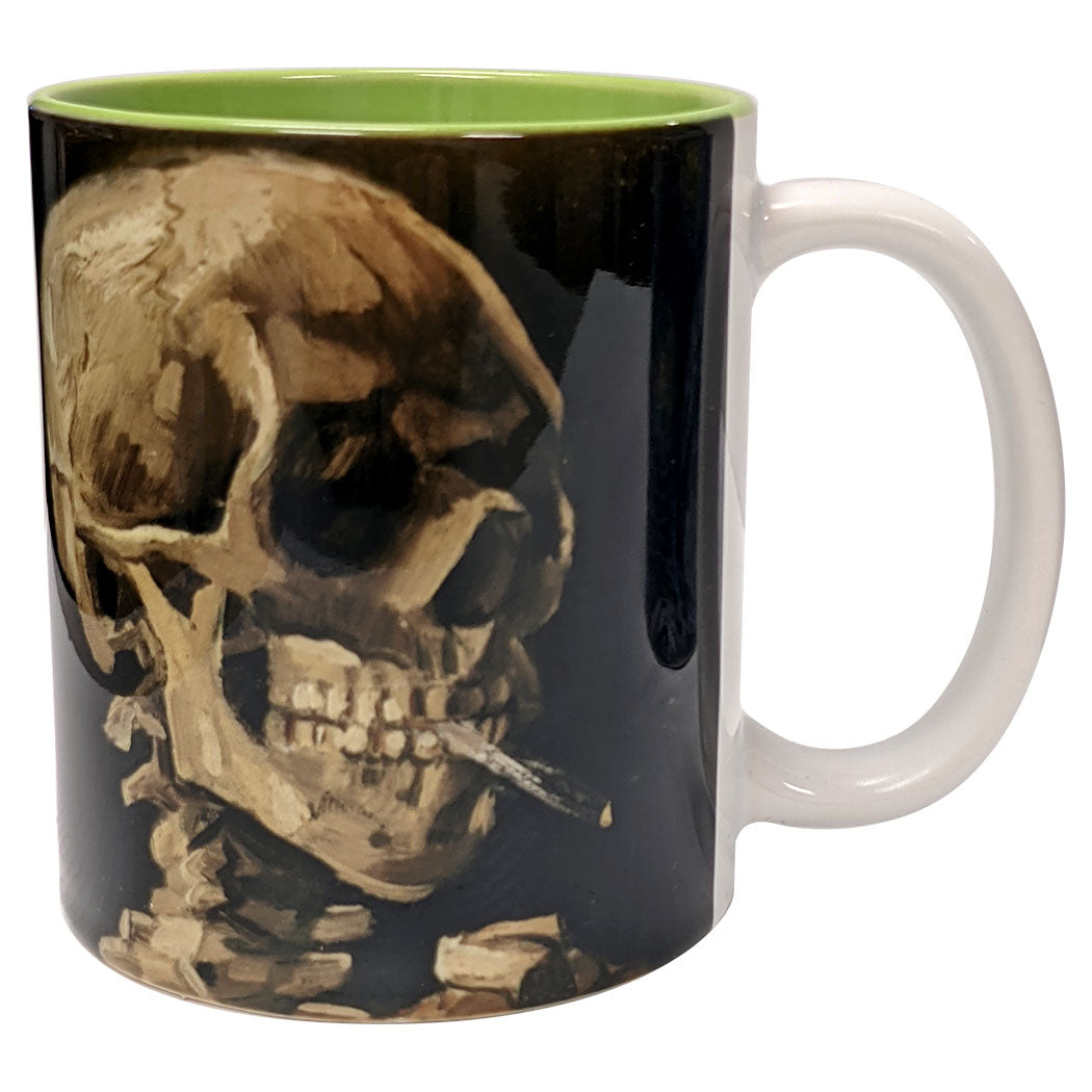 Skull of a Skeleton with Burning Cigarette Mug - 11oz